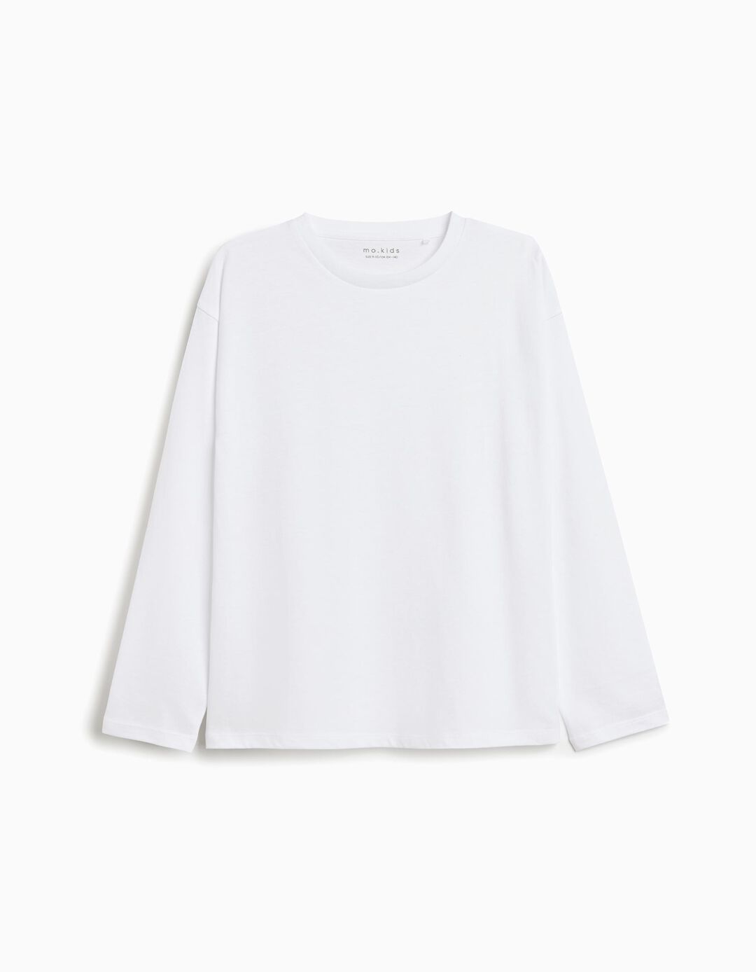 T-shirt Manga Comprida, Menino, Branco