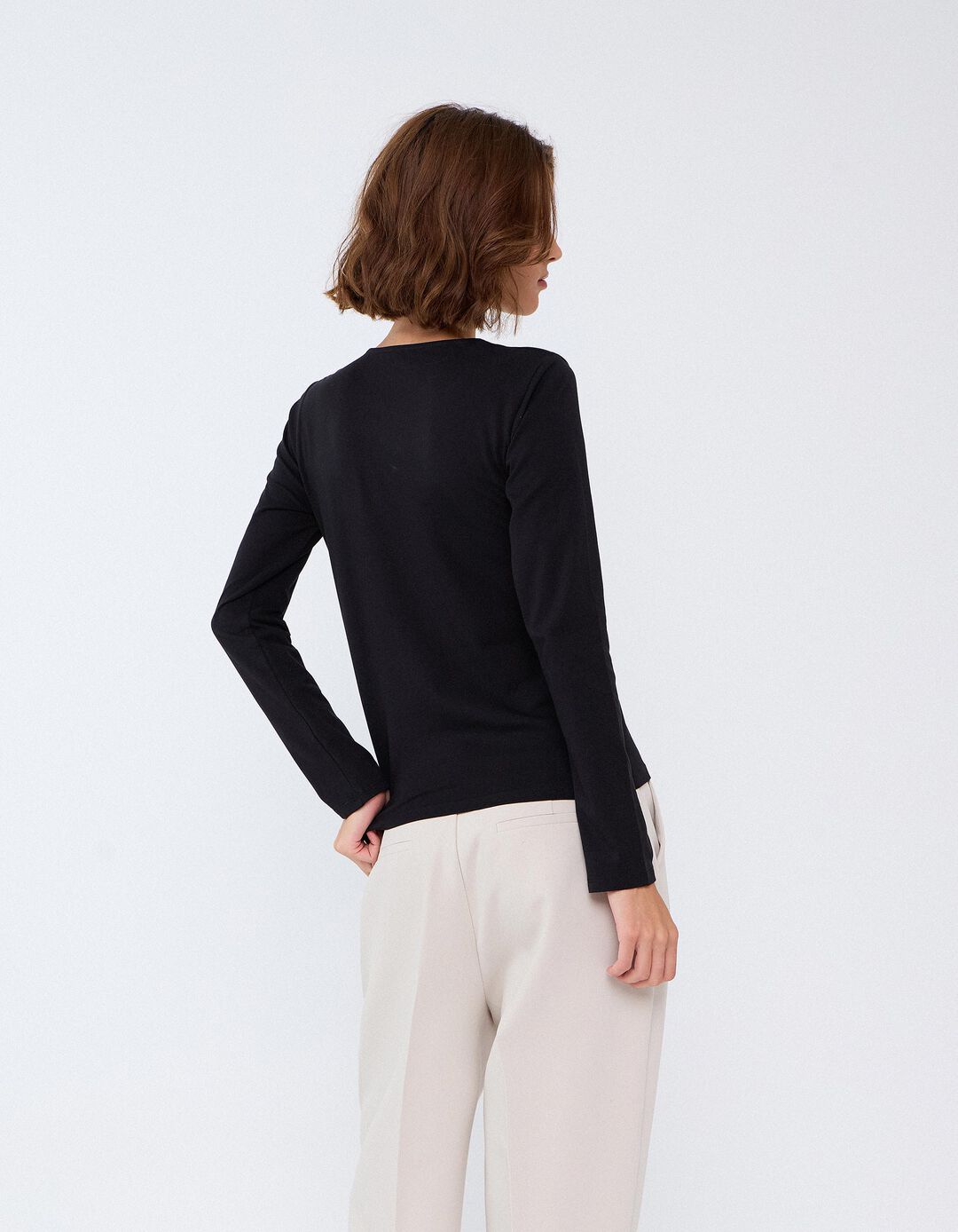 Camisola De Manga Comprida, Mulher, Preto