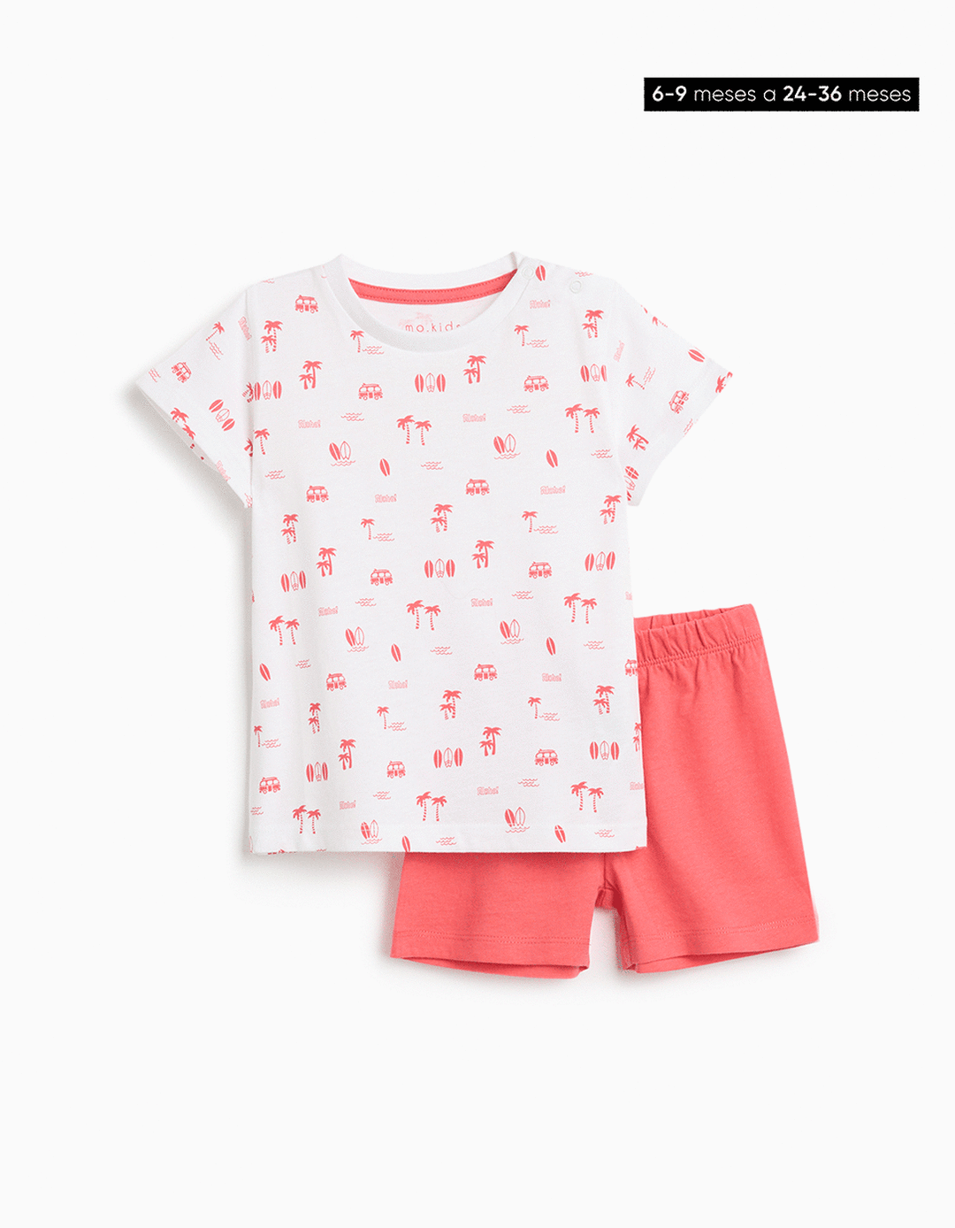 Pijama Jersey, Menino, Coral