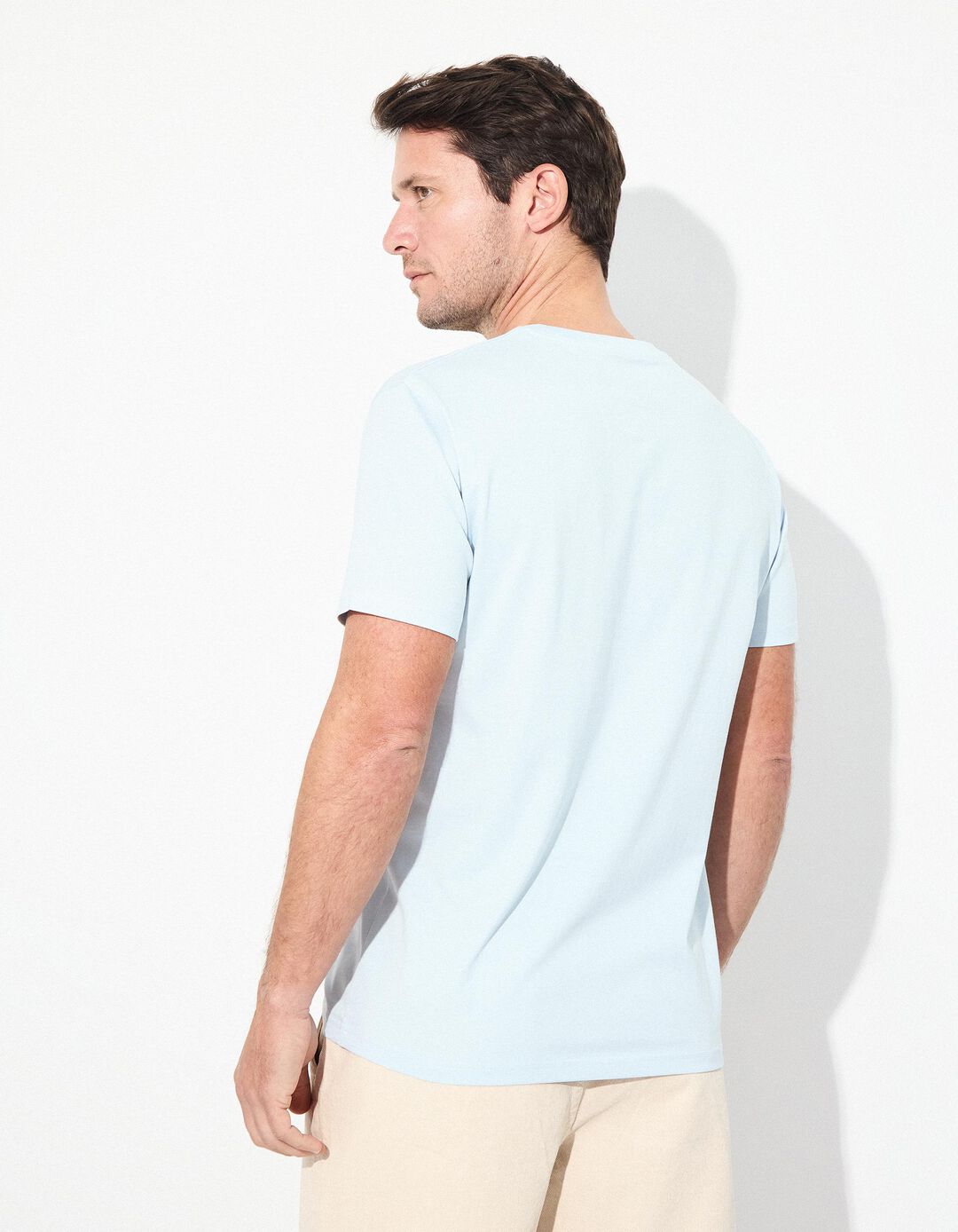 T-shirt Jersey Print, Homem, Azul Claro