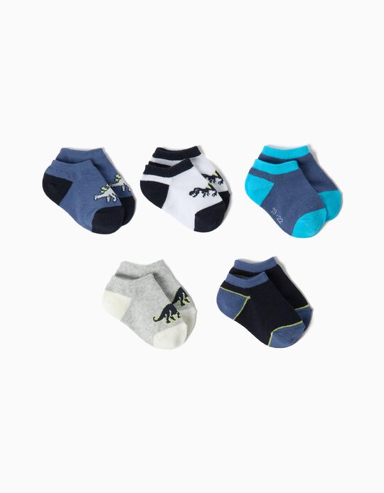 Comprar Online Pack 5 Pares de Meias Tornozelo, Menino, Multicolor
