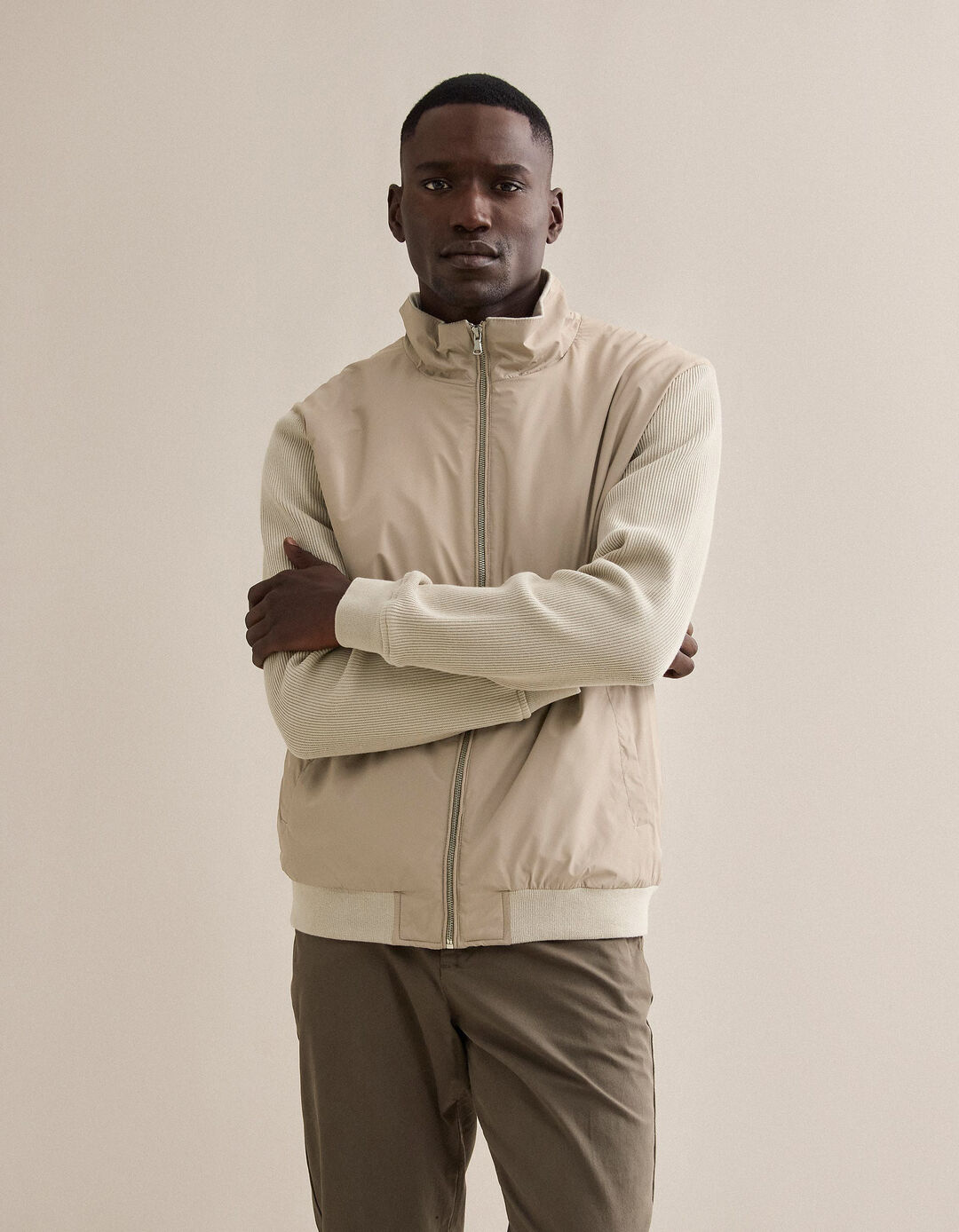 Casaco, Homem, Bege Escuro