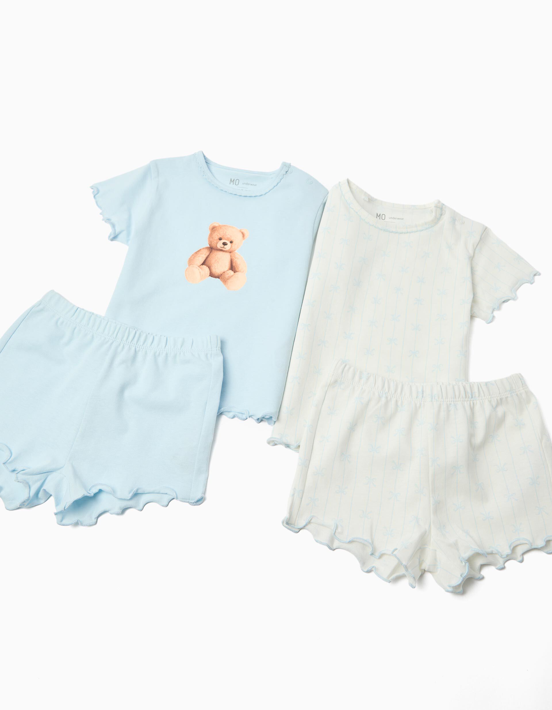 Comprar Online Pack 2 Pijamas Jersey, Menina, Azul Claro