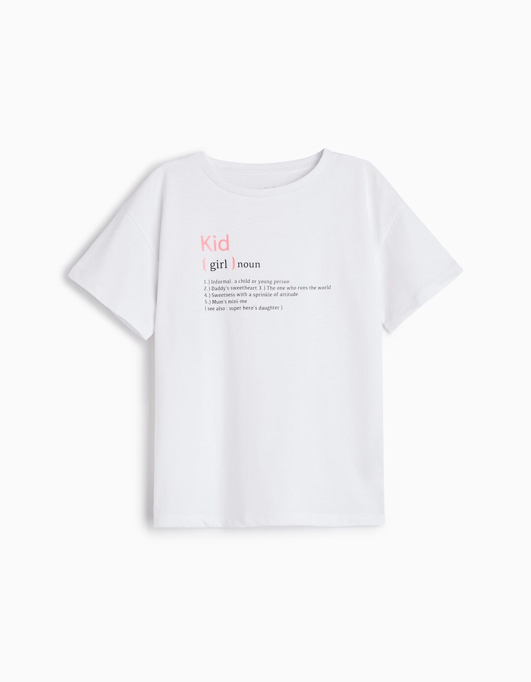 T-shirt 'Dia do Pai', Menina, Branco