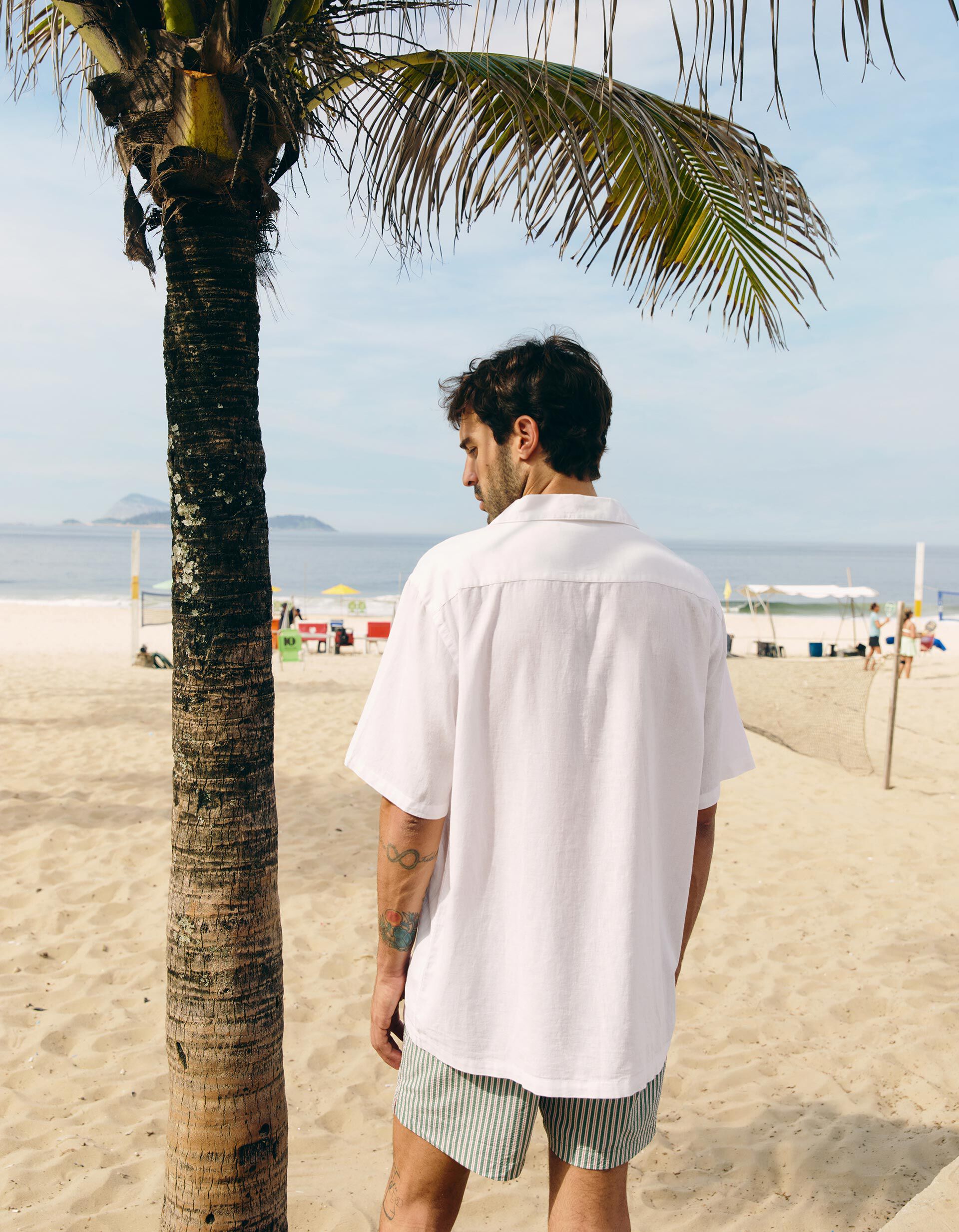 Comprar Online Camisa com Linho, Homem, Branco