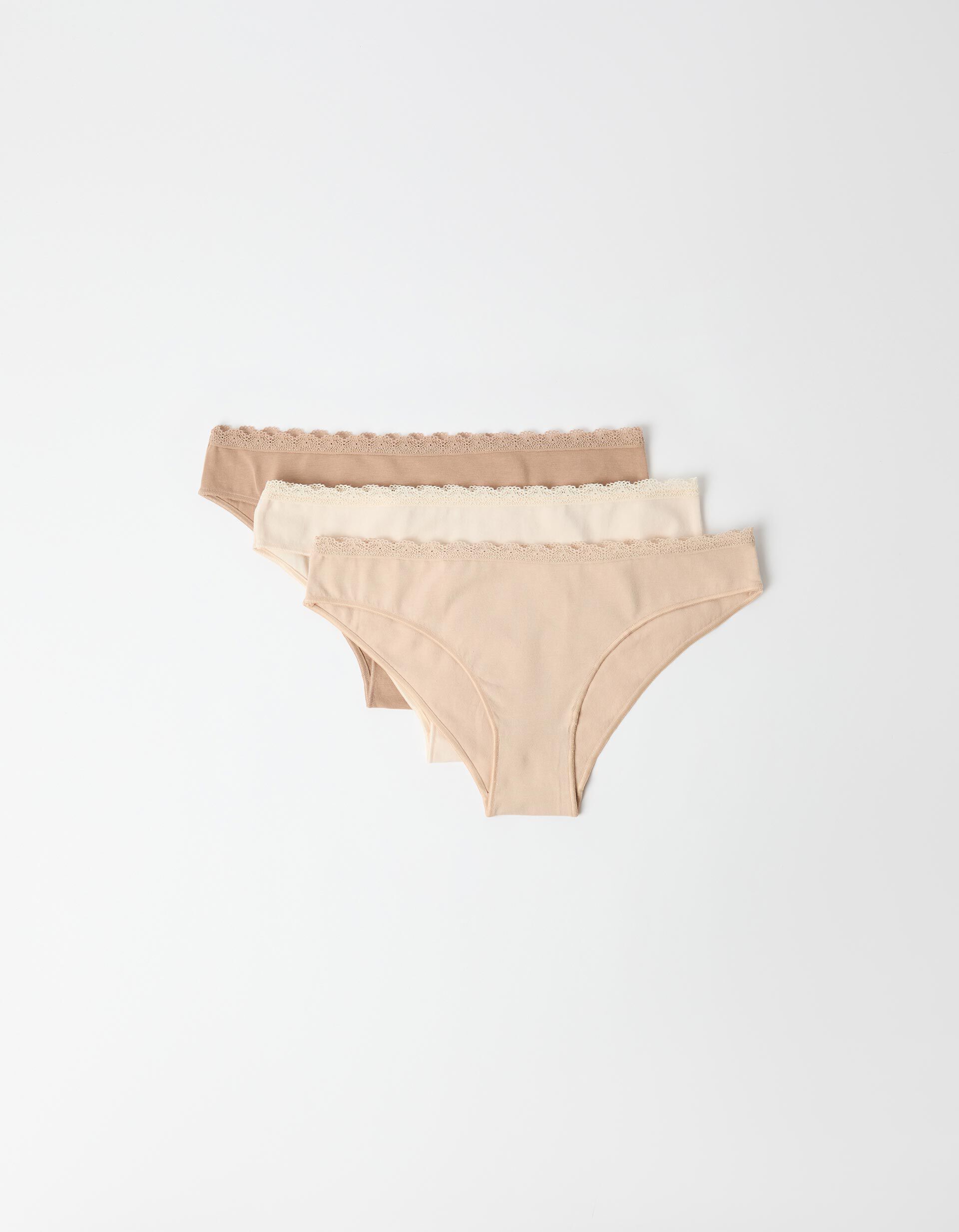 Comprar Online Pack 3 Cuecas 'Brief', Mulher, Bege
