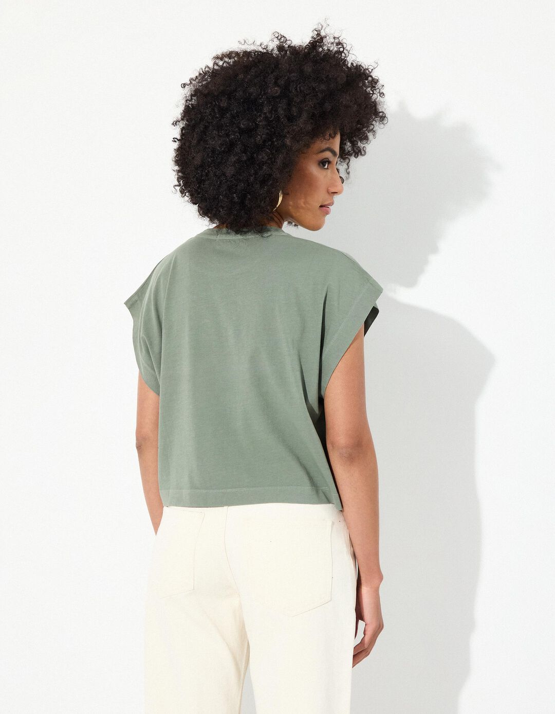 T-shirt, Mulher, Verde Claro 