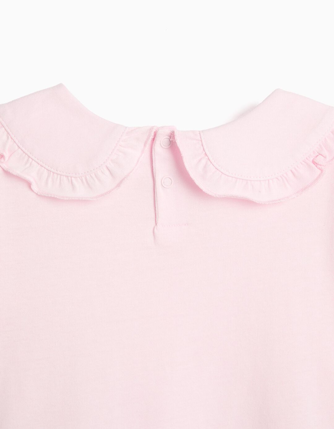 T-shirt Com Gola, Menina, Rosa Claro