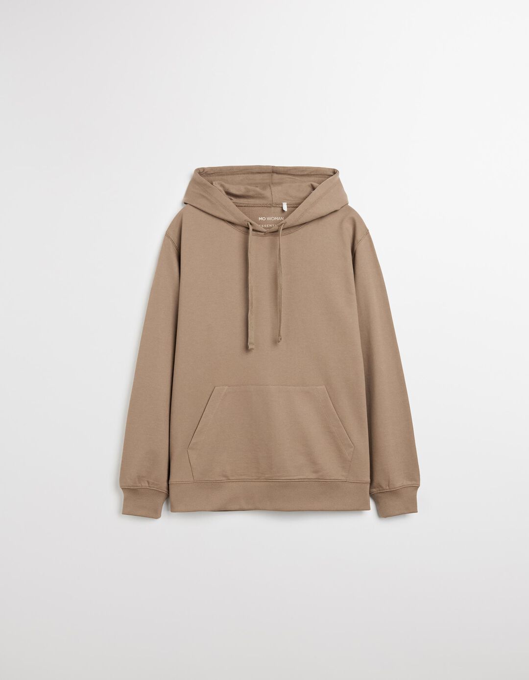Sweatshirt com Capuz, Mulher, Bege Escuro