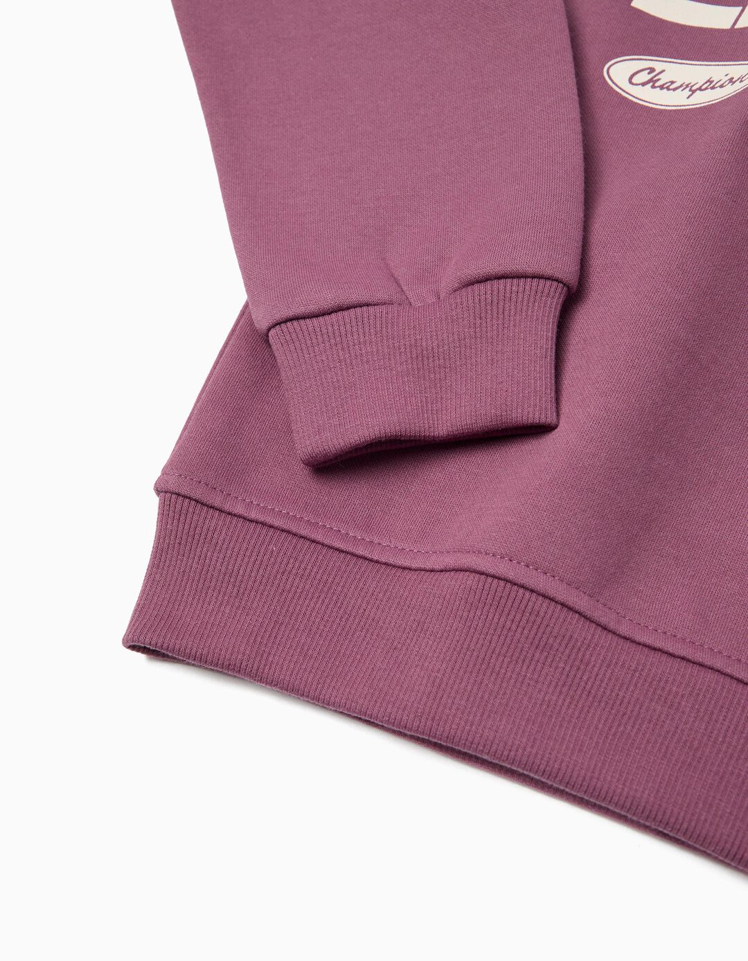 Sweatshirt de Felpa Capuz, Menino, Roxo Escuro