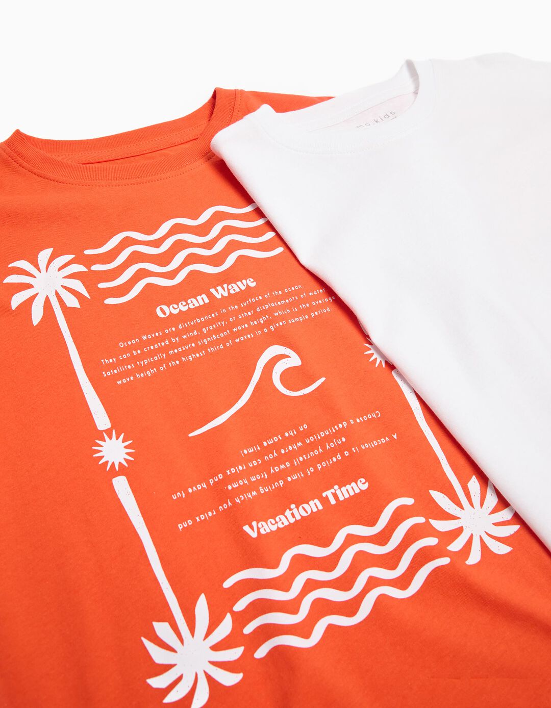Pack 2 T-shirts, Menino, Laranja e Branco