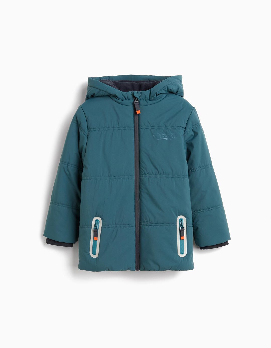 Casaco Acolchoado com Capuz, Menino, Azul