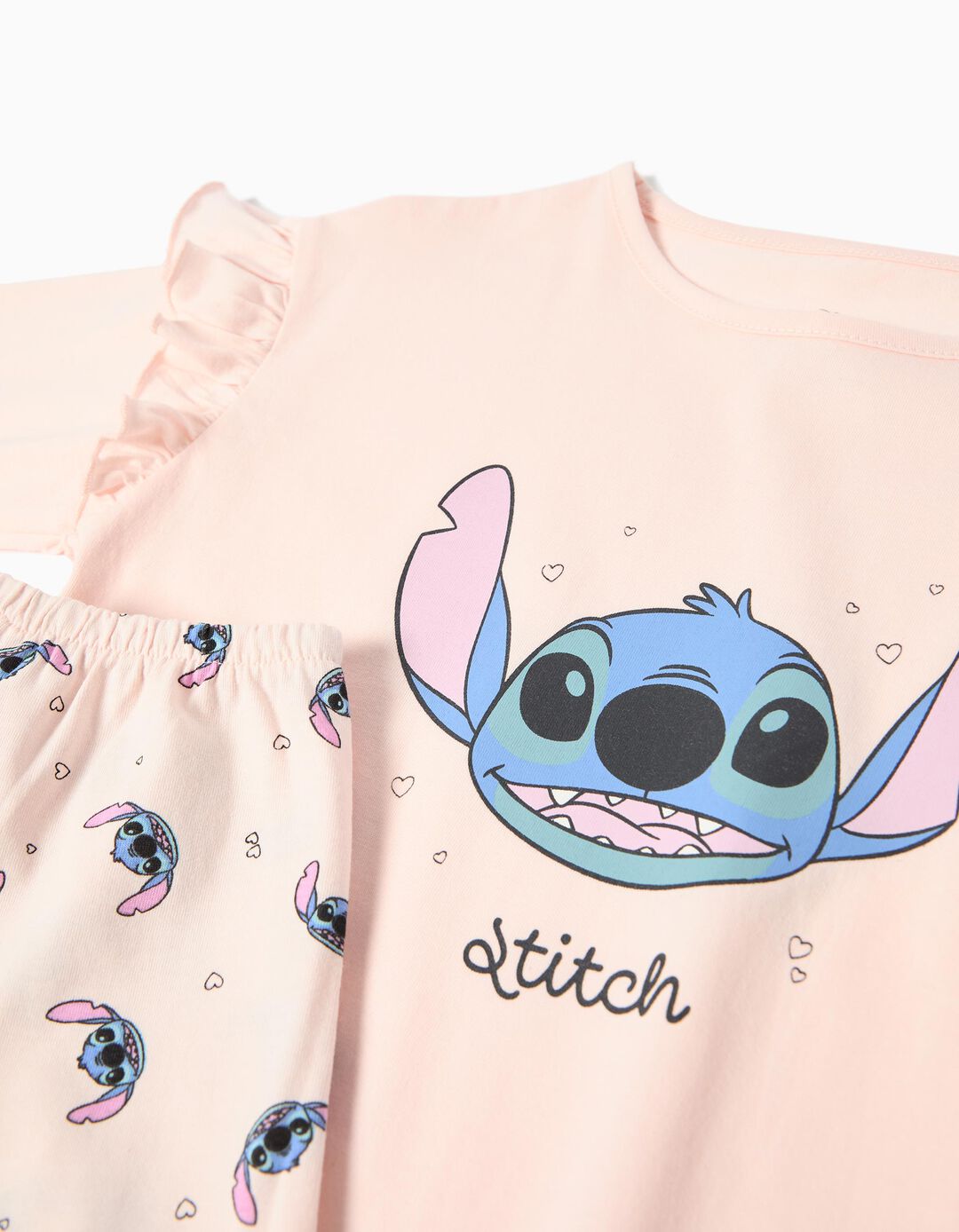 Pijama 'Stitch', Menina, Rosa Claro