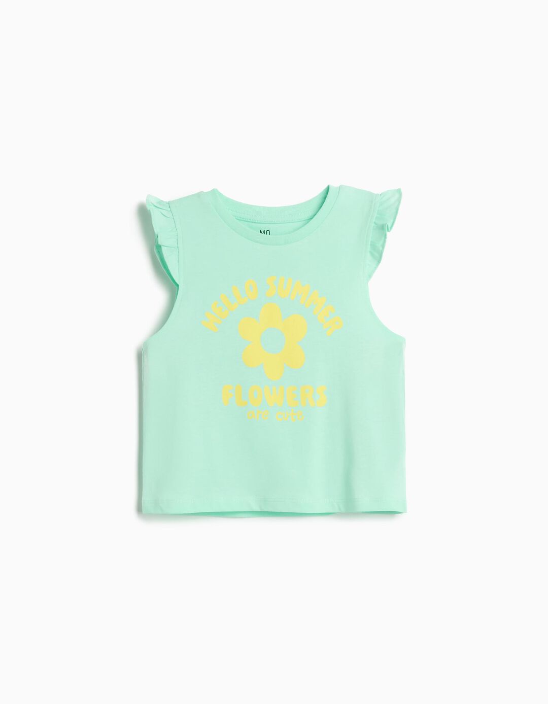T-shirt Estampada, Menina, Verde Claro