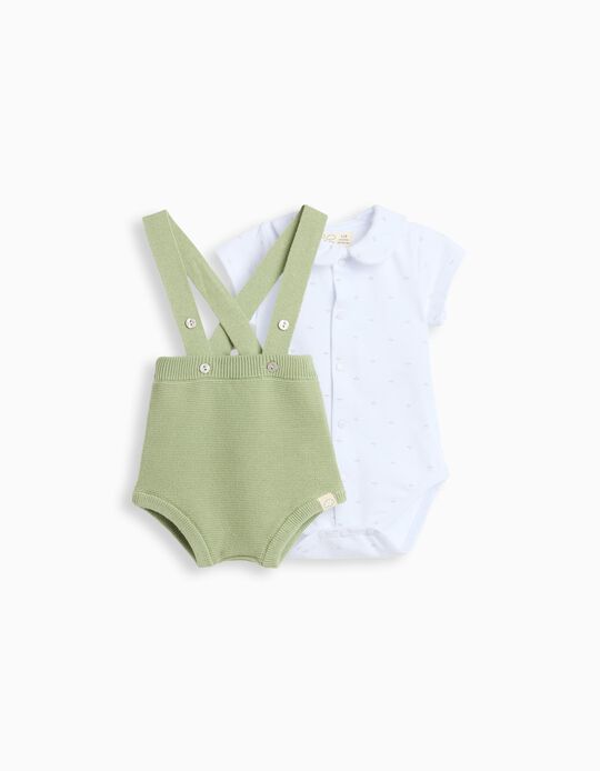 Comprar Online Conjunto Body e Macac&atilde;o, Rec&eacute;m-Nascido, Verde Claro