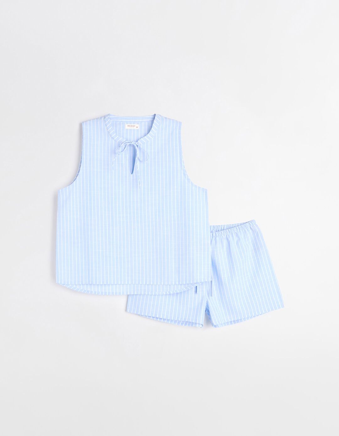 Pijama Riscas, Mulher, Azul Claro