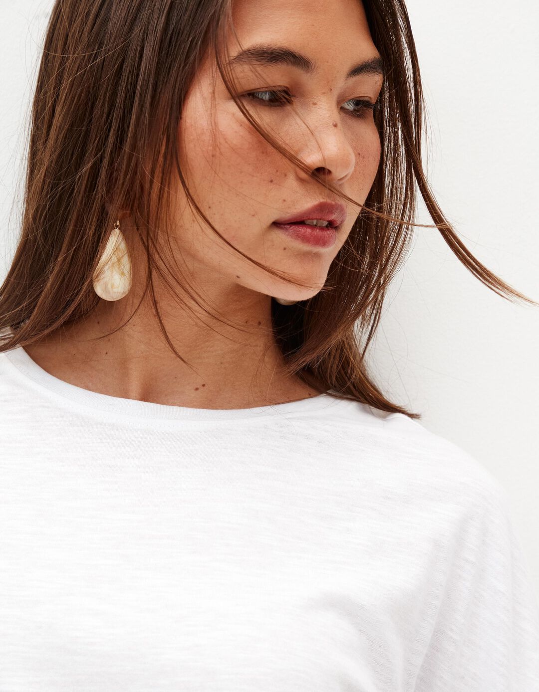 T-shirt, Mulher, Branca