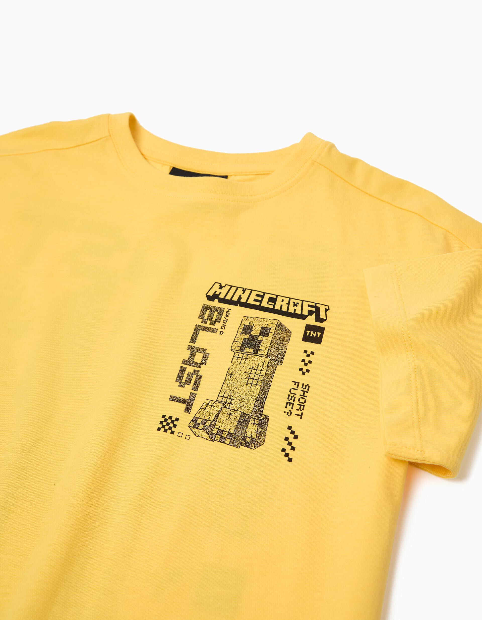 Comprar Online T-shirt Manga Curta 'Minecraft', Menino, Amarelo