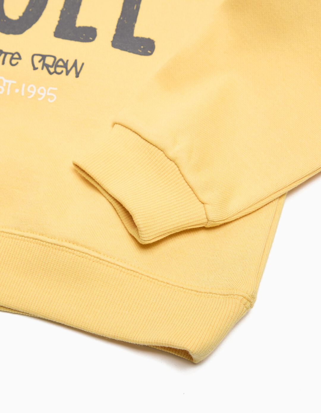 Sweatshirt de Felpa Estampado, Menino, Amarelo