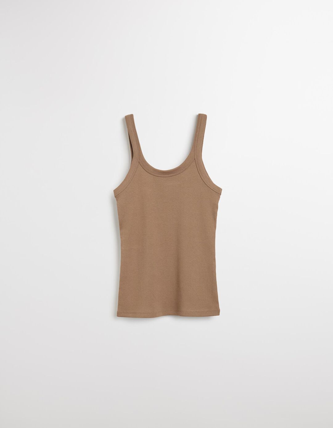Tank Top, Mulher, Bege Escuro