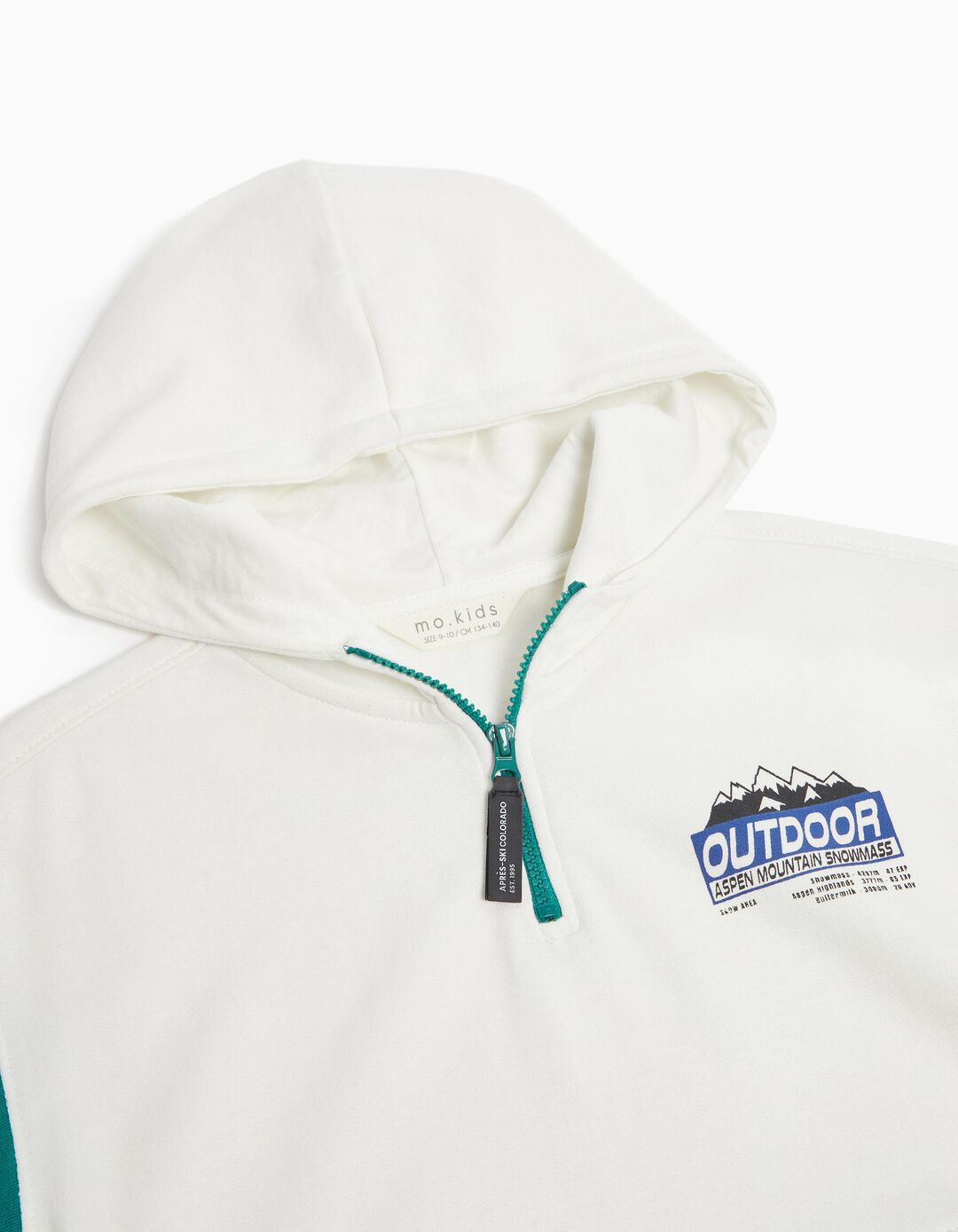 Sweatshirt Capuz Bolso, Menino, Verde