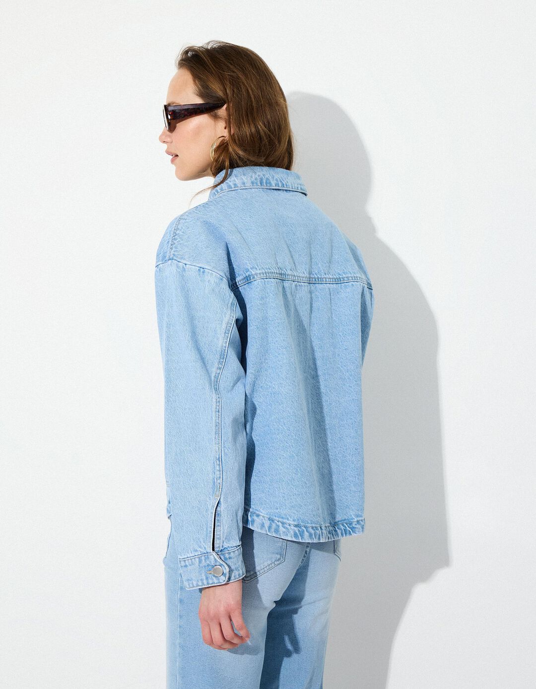 Camisa de Ganga, Mulher, Azul Claro 