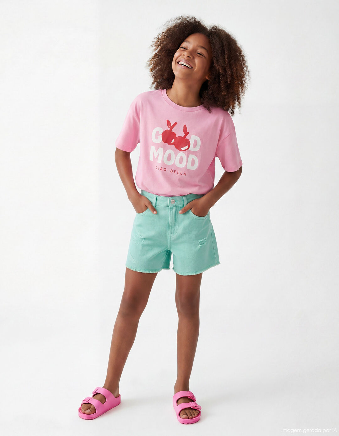 Cal&ccedil;&otilde;es de Ganga, Menina, Verde Claro