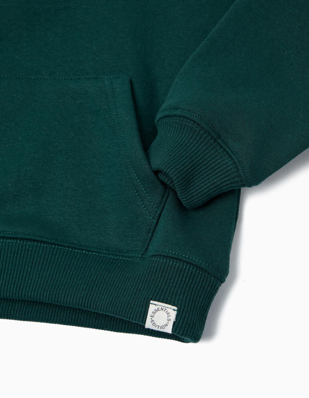 Sweatshirt com Capuz, Menino, Verde Escuro