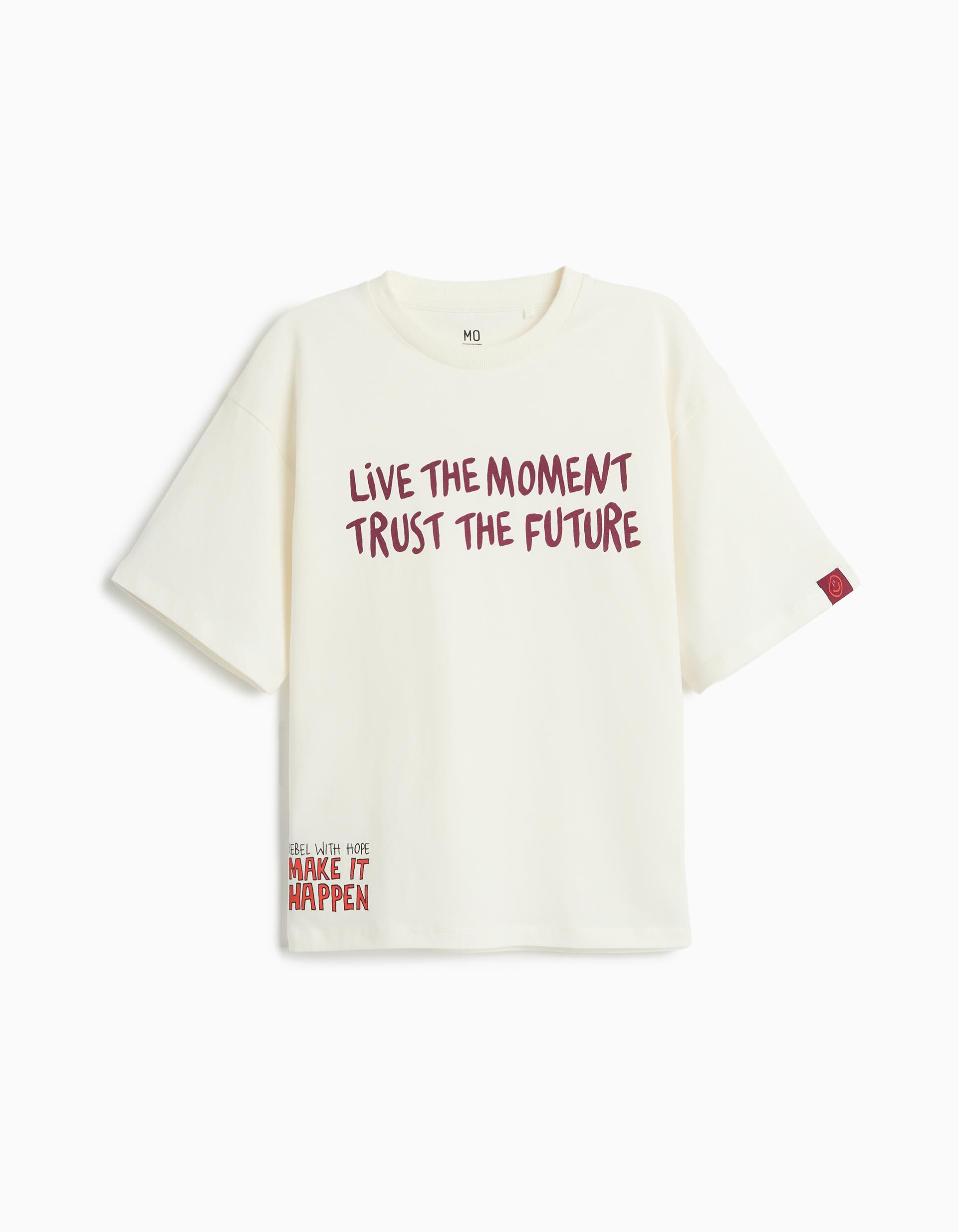 Comprar Online T-shirt Estampada 'Loose Fit', Menino, Branco