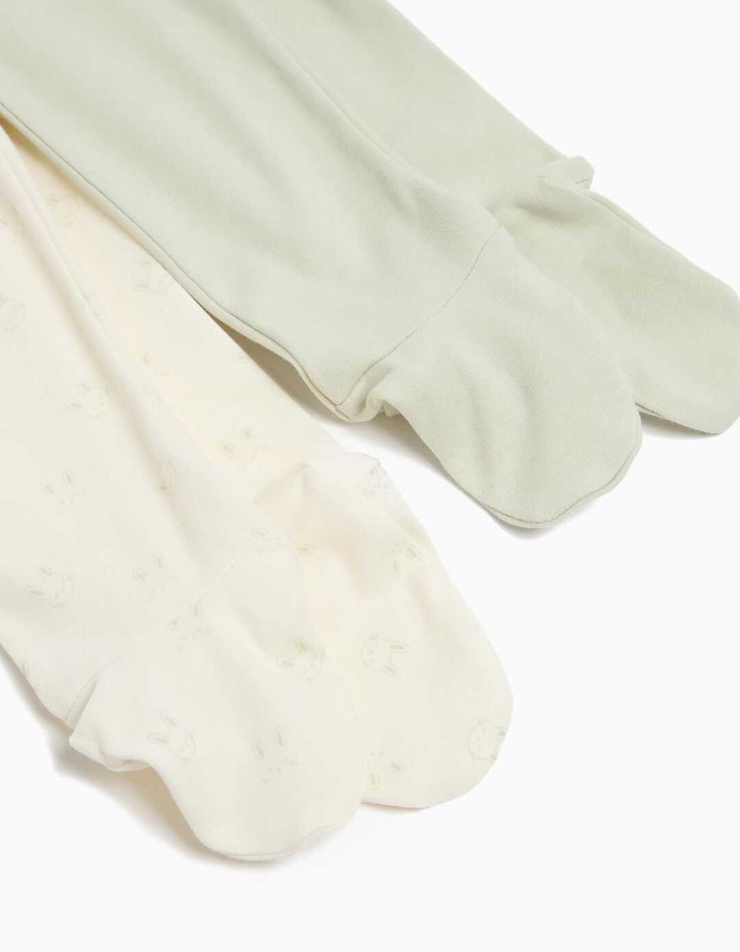 Pack 2 Calças com Pés, Bebé, Multicor