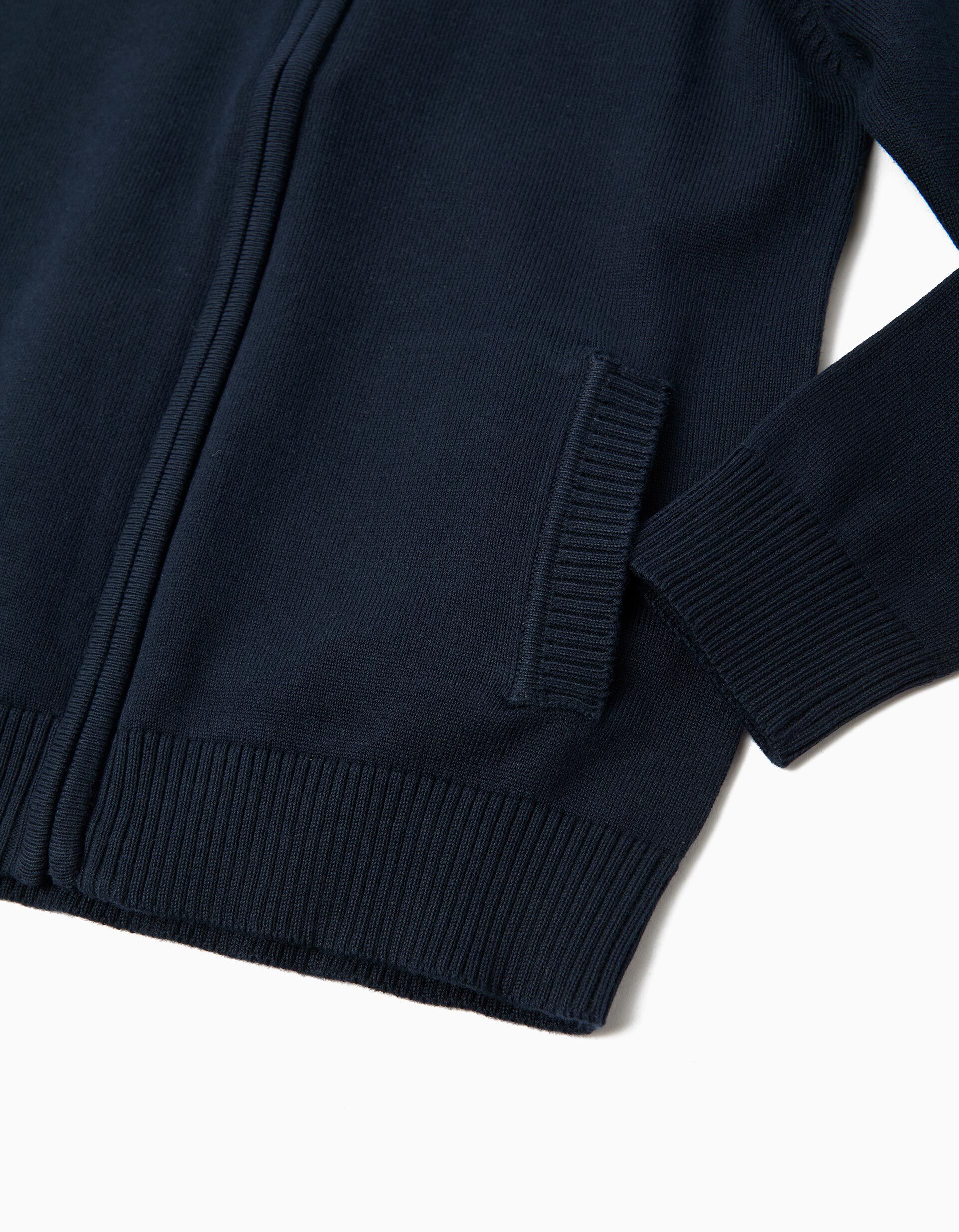 Comprar Online Casaco De Malha, Menino, Azul Escuro