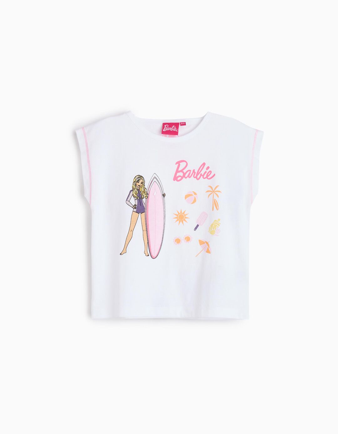 T-shirt 'Barbie', Menina, Branco