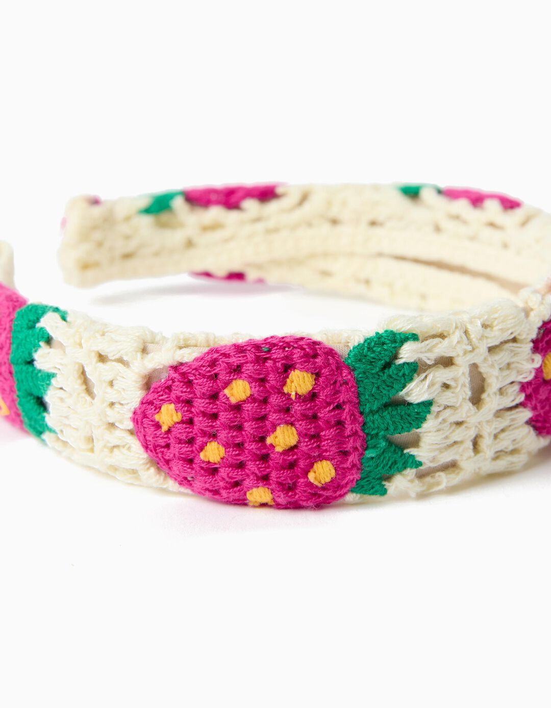 Bandolete Crochet Morangos, Menina, Multicolor