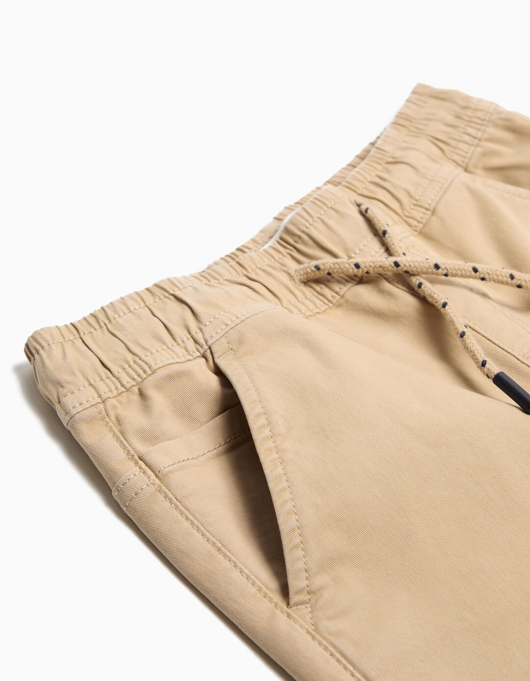 Joggers em Sarja, Menino, Bege