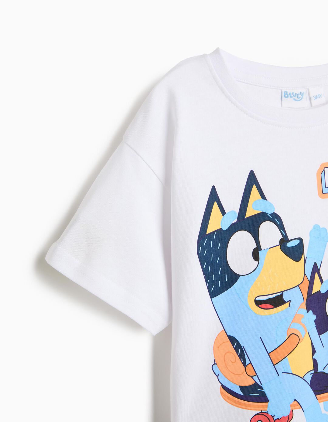 T-shirt Estampada 'Bluey', Menino, Branco