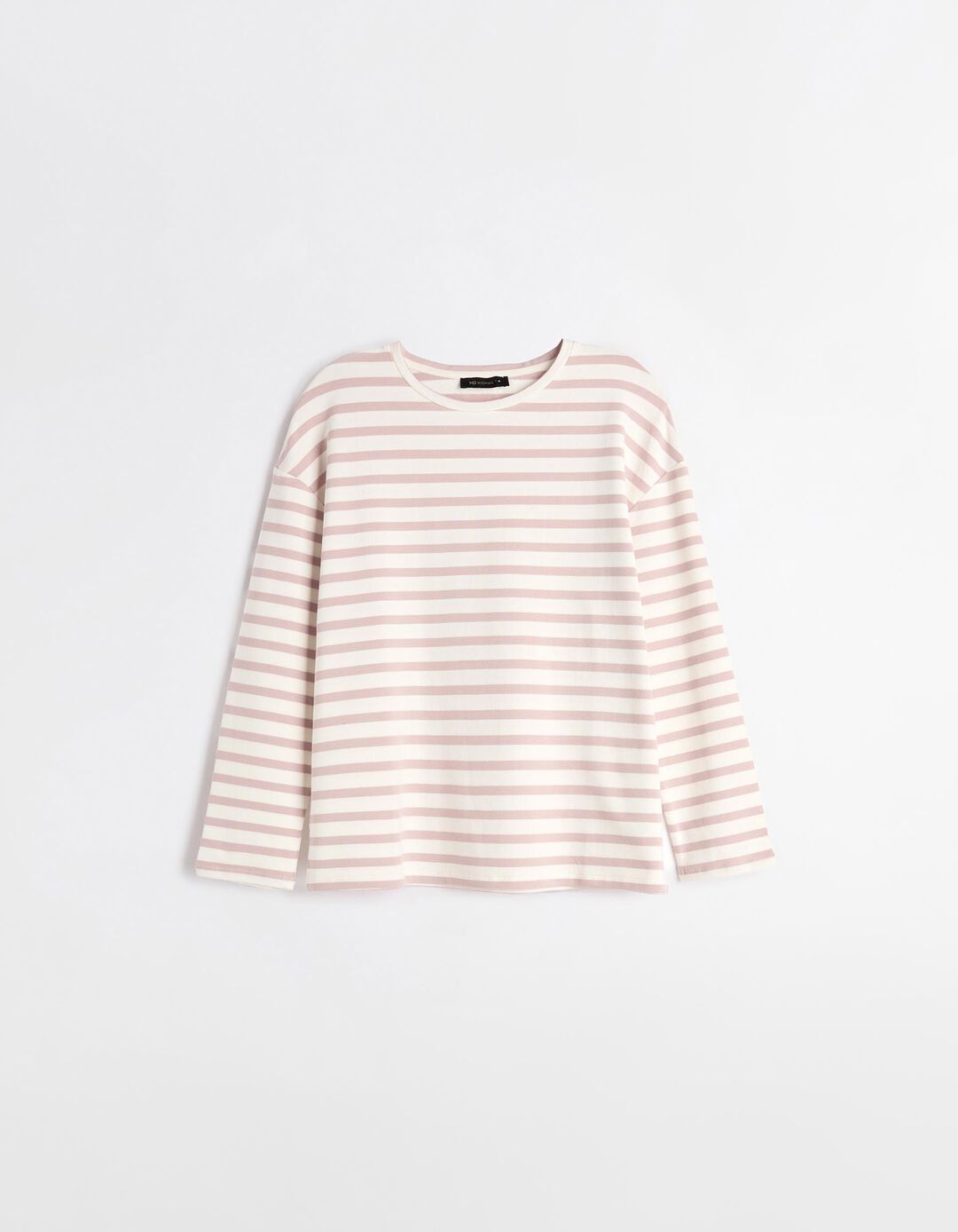 Camisola Riscas, Mulher, Rosa Claro 