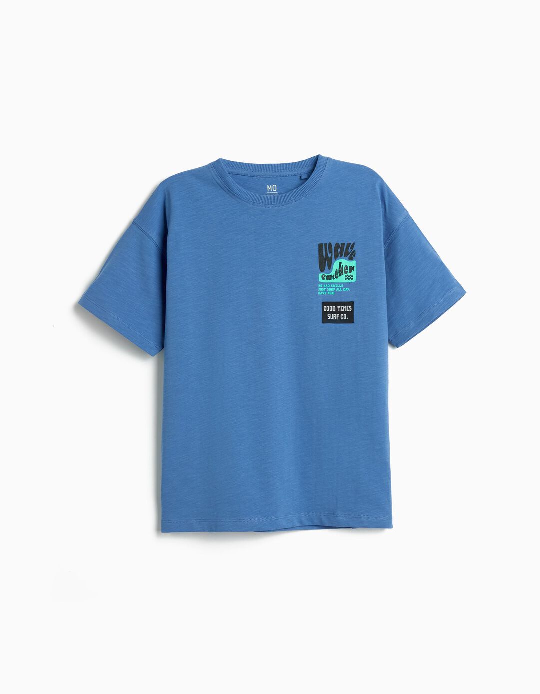 T-shirt com Estampado, Menino, Azul