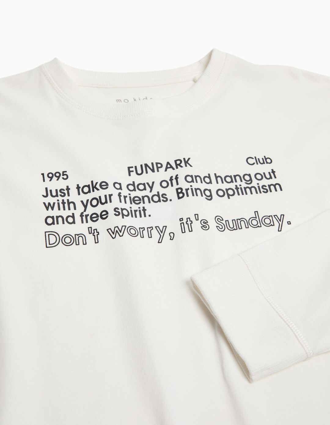 T-shirt Manga Comprida Estampado, Menino, Branco