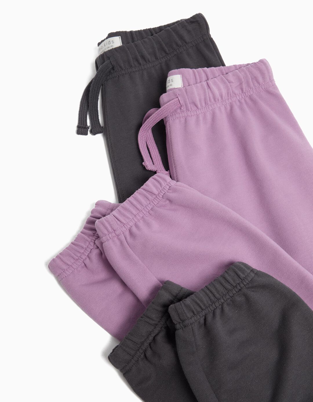 Pack 2 Joggers de Felpa, Menina, Lilás Escuro/Cinzento Escuro