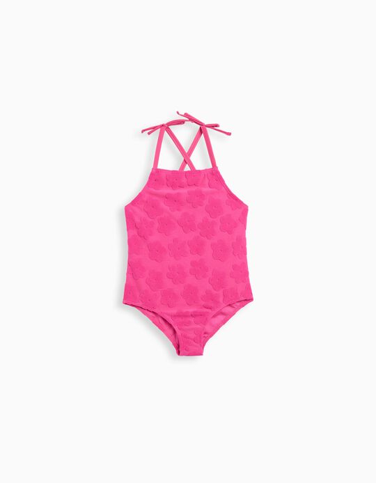 Comprar Online Fato de Banho de Flores, Menina, Rosa Escuro 