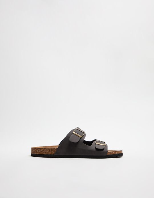 Comprar Online Sandálias com Fivela, Homem, Castanho