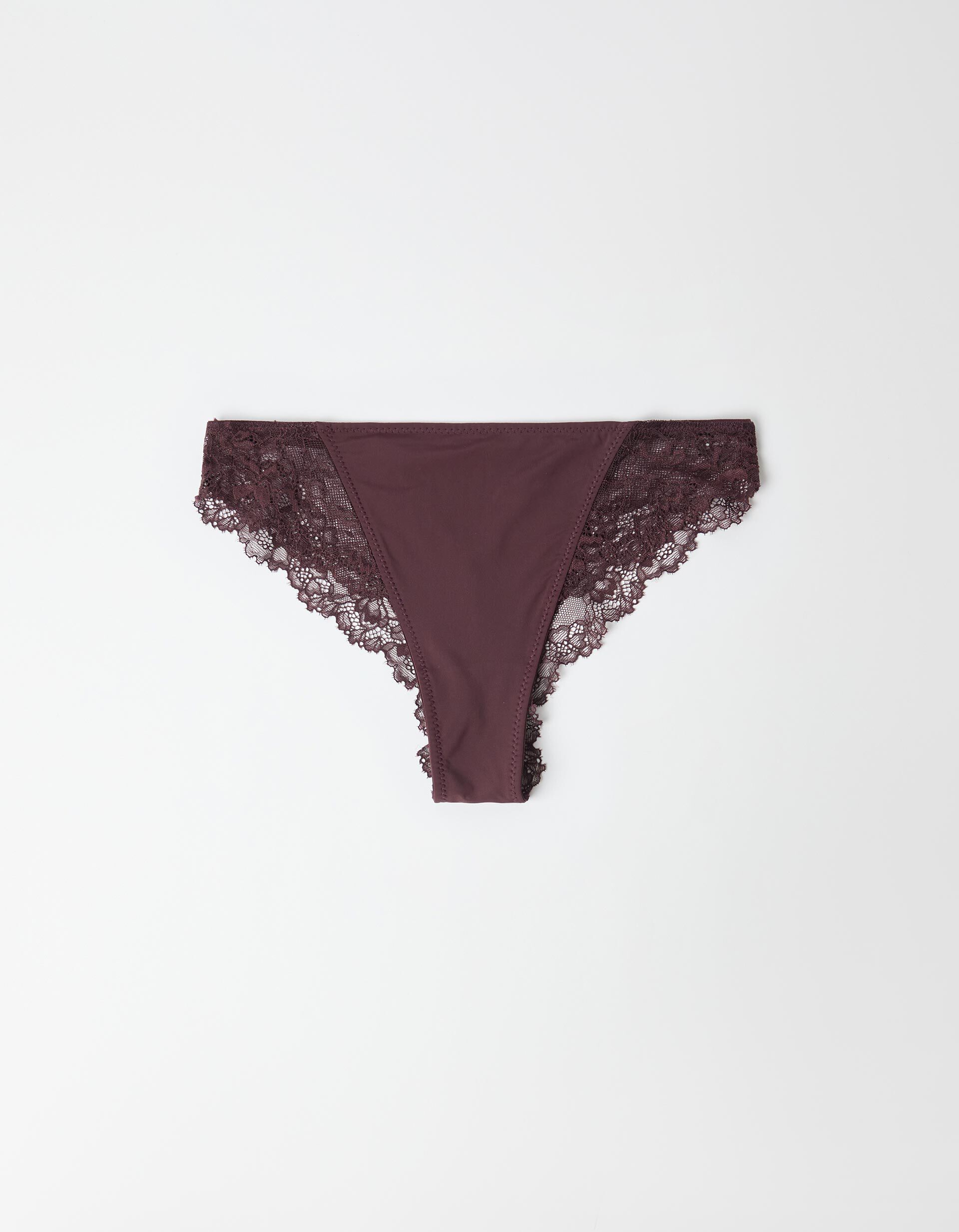 Comprar Online Cuecas Brasileiras com Renda, Mulher, Vermelho Escuro