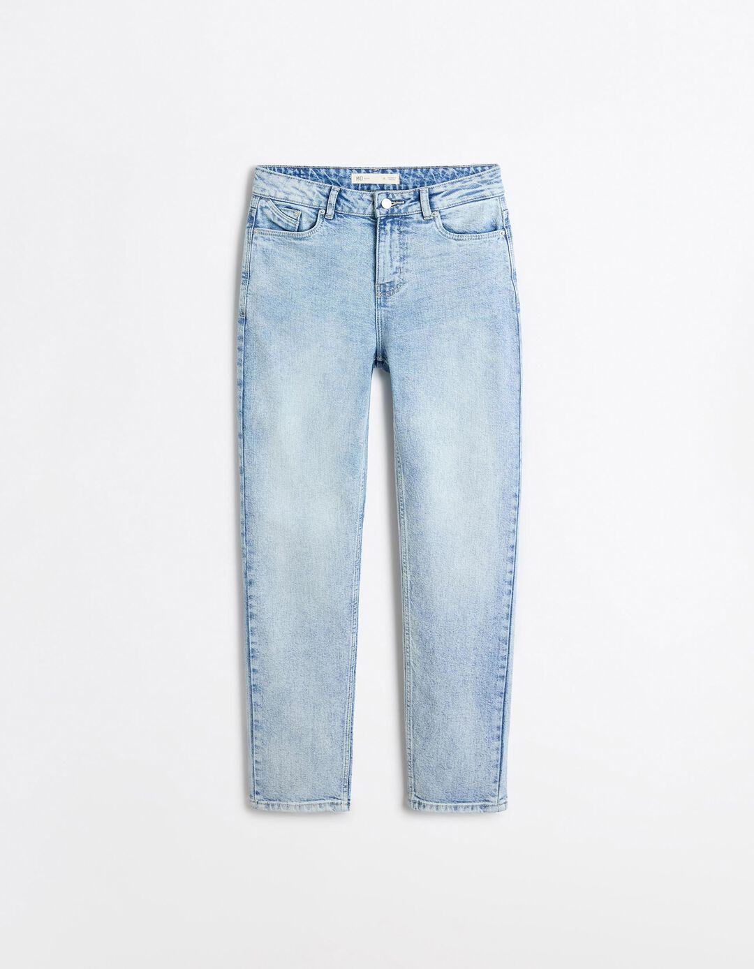 Cal&ccedil;as de Ganga 'Tapered Mom Fit', Mulher, Azul Claro