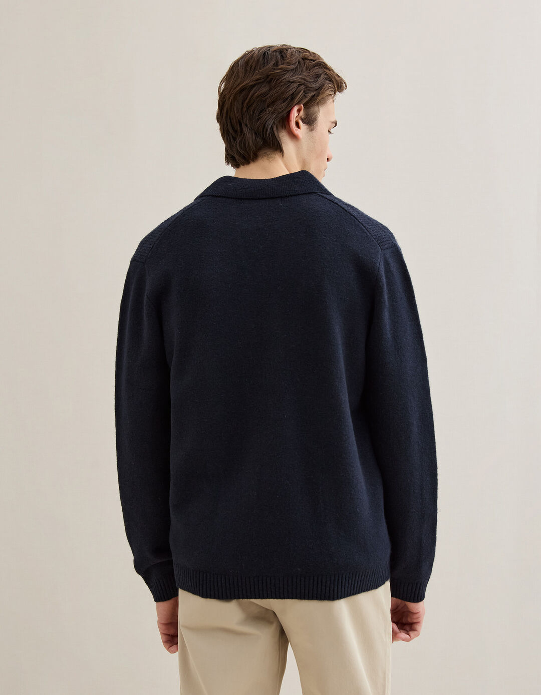 Polo de Malha, Homem, Azul Escuro