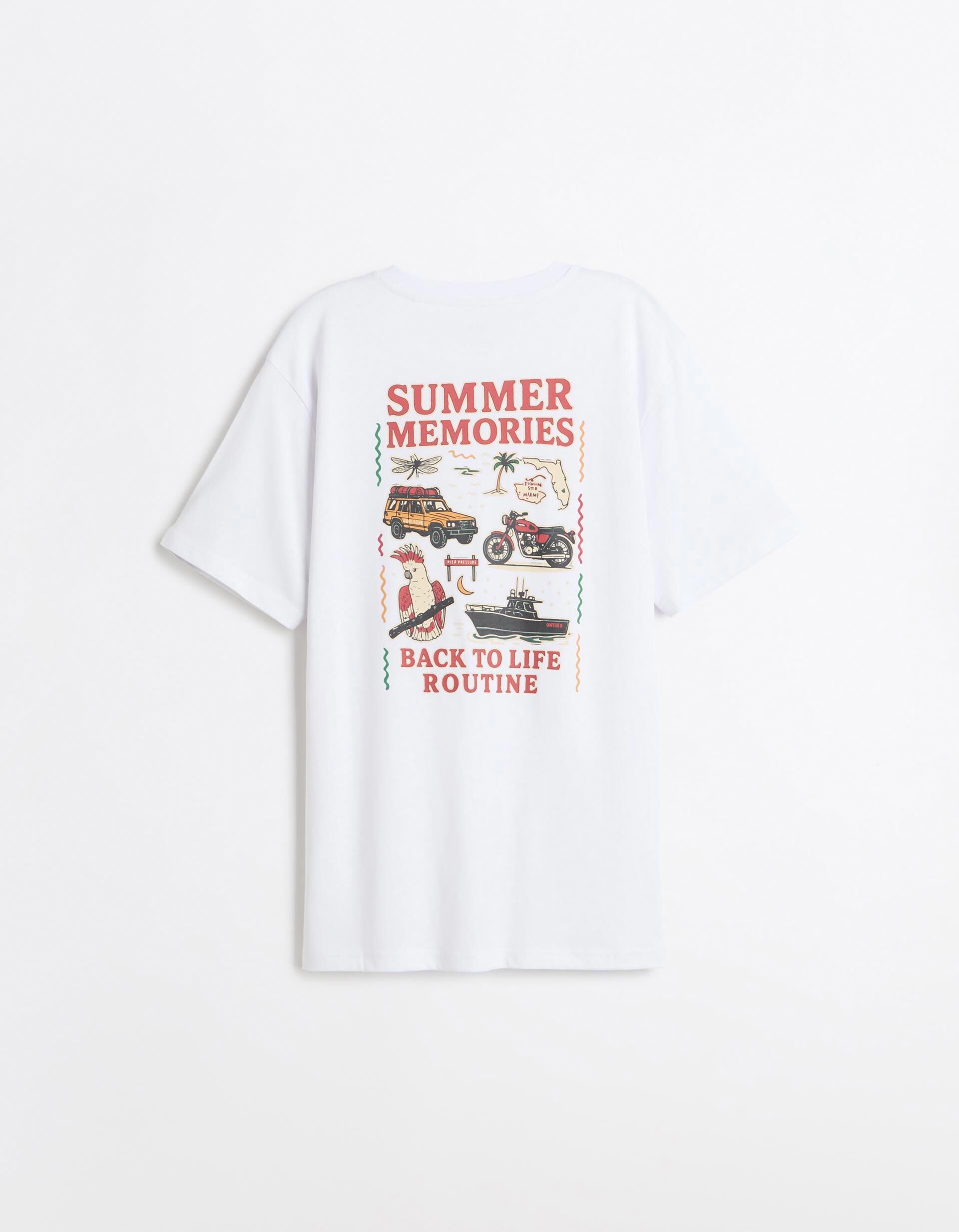 Comprar Online T-shirt Jersey Estampada, Homem, Branco