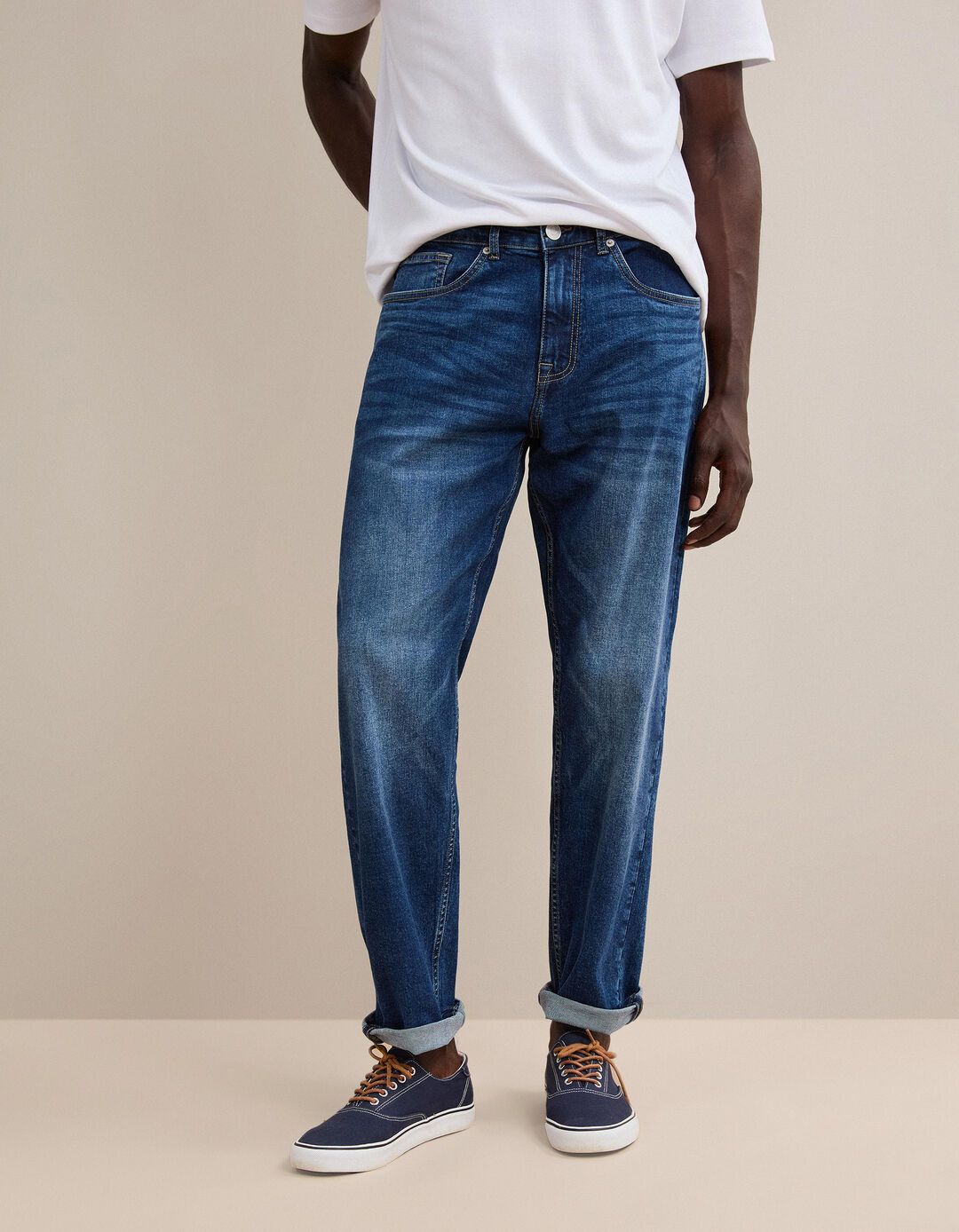 Cal&ccedil;as De Ganga 'Tapered Fit', Homem, Azul 