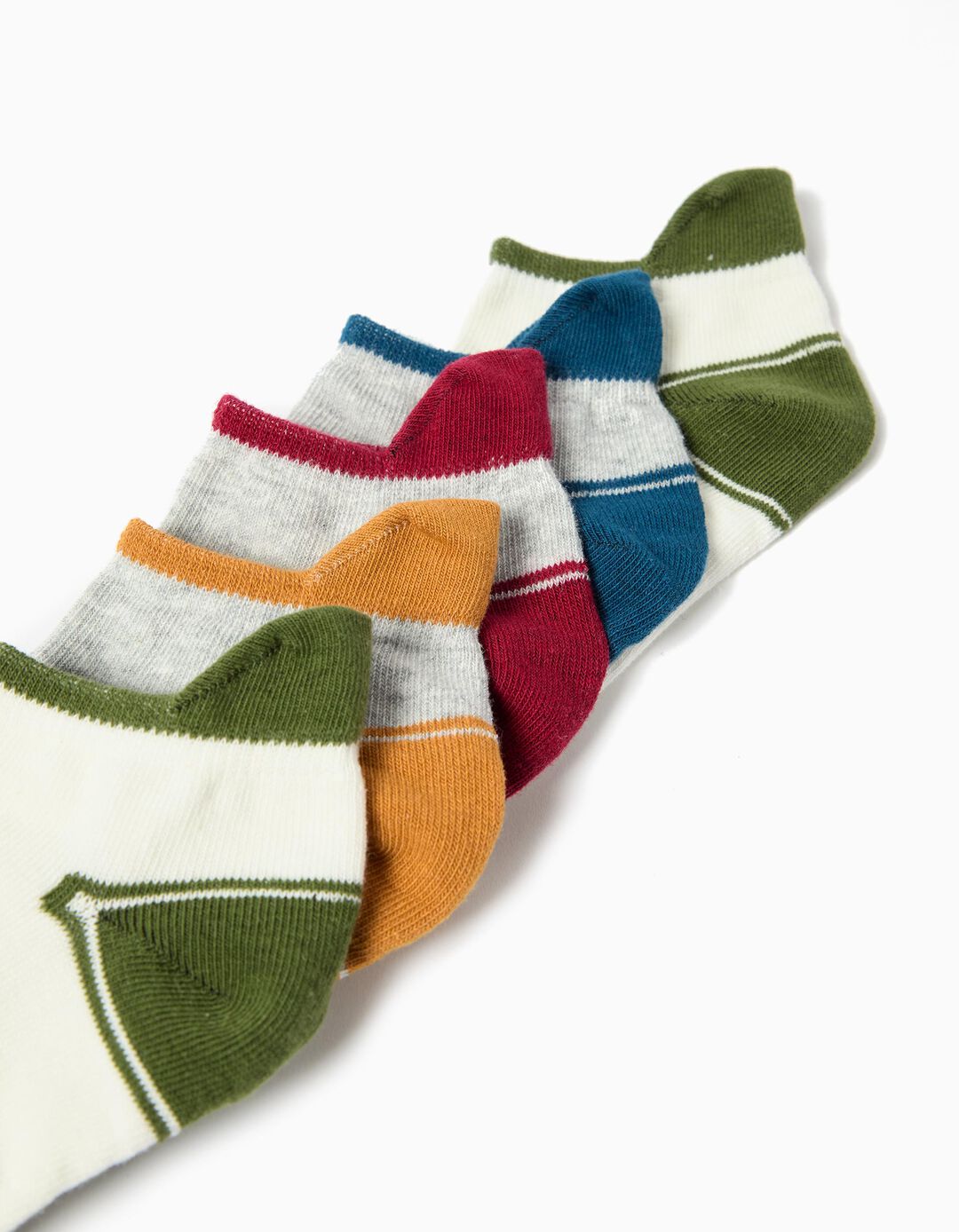 Pack 5 Pares de Meias Tornozelo, Menino, Multicor