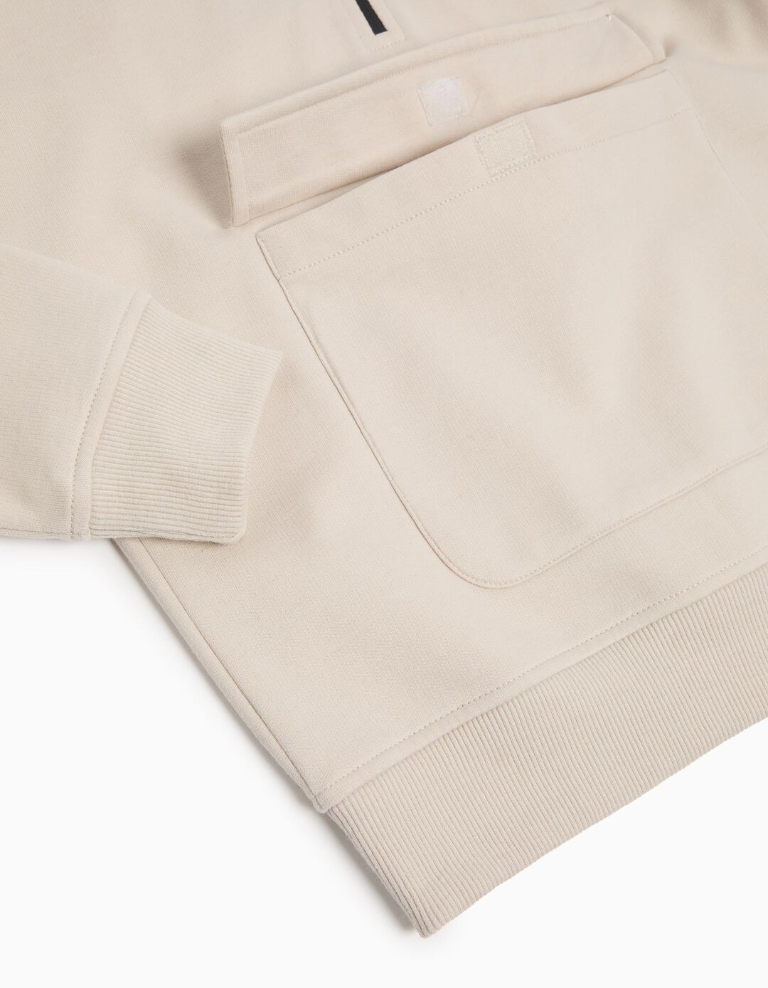 Sweatshirt de Felpa Capuz, Menino, Bege Claro