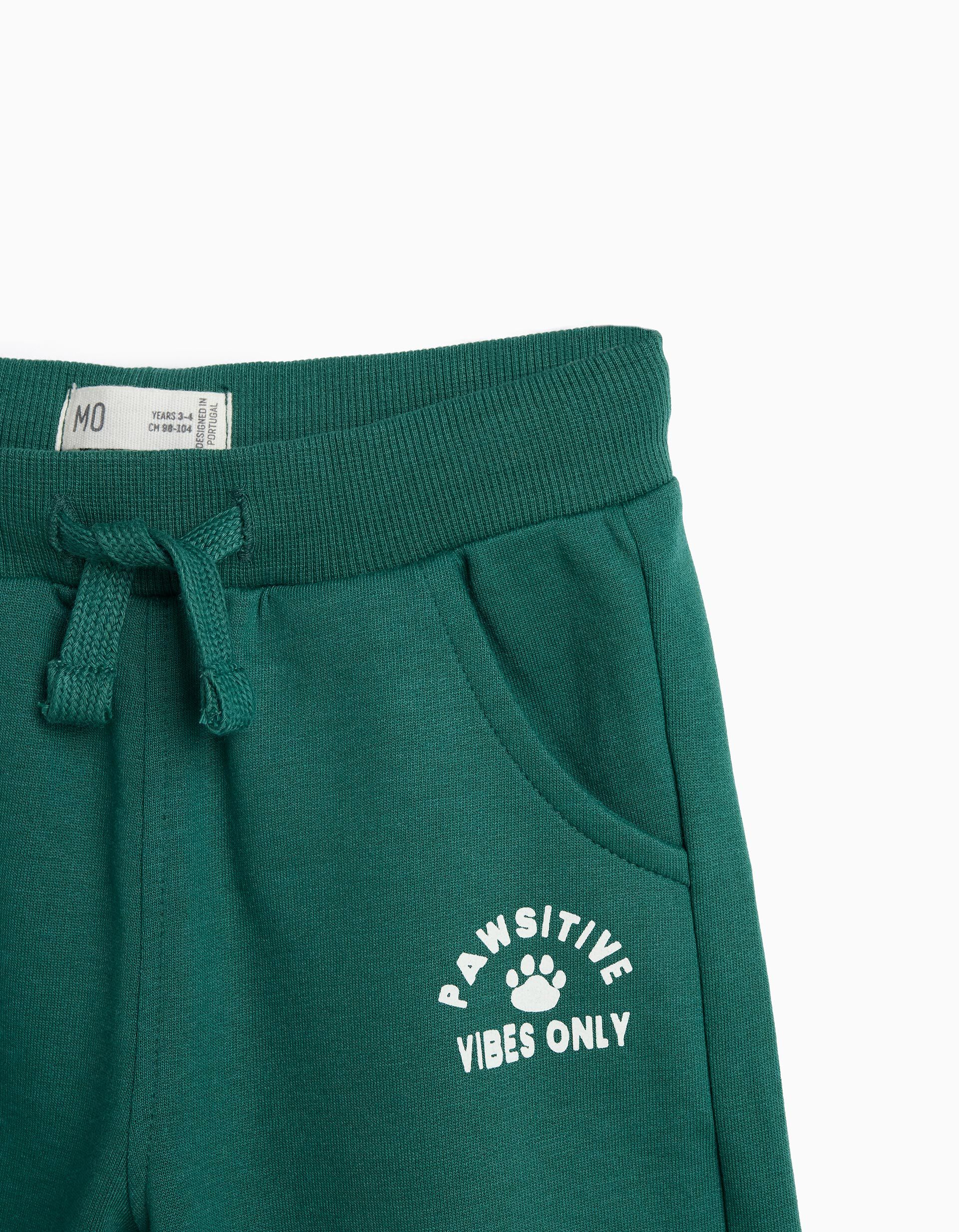 Comprar Online Cal&ccedil;as De Felpa, Menino, Verde Escuro