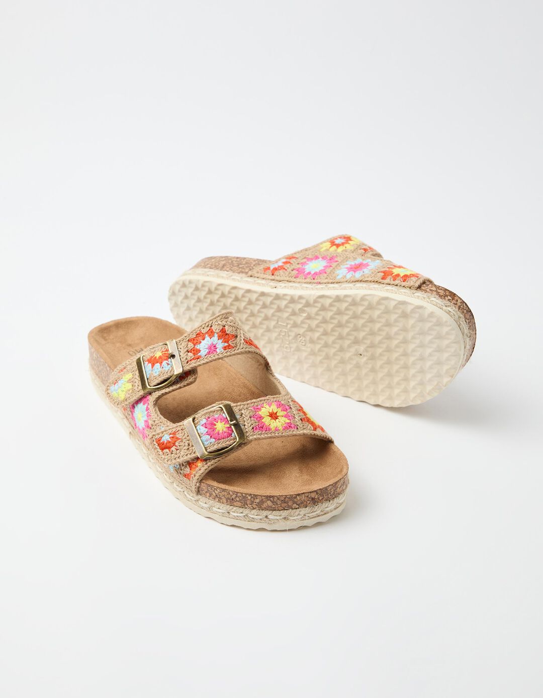 Sand&aacute;lias Crochet, Mulher, Bege